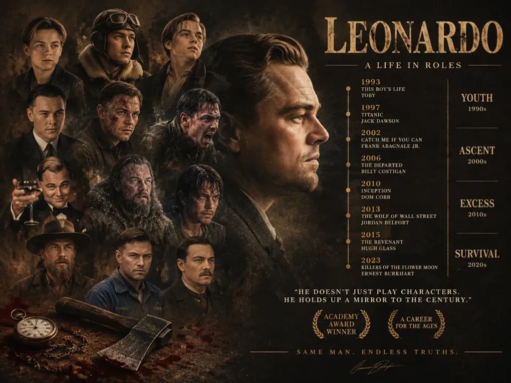 Cinematic Actor Career Retrospective Poster