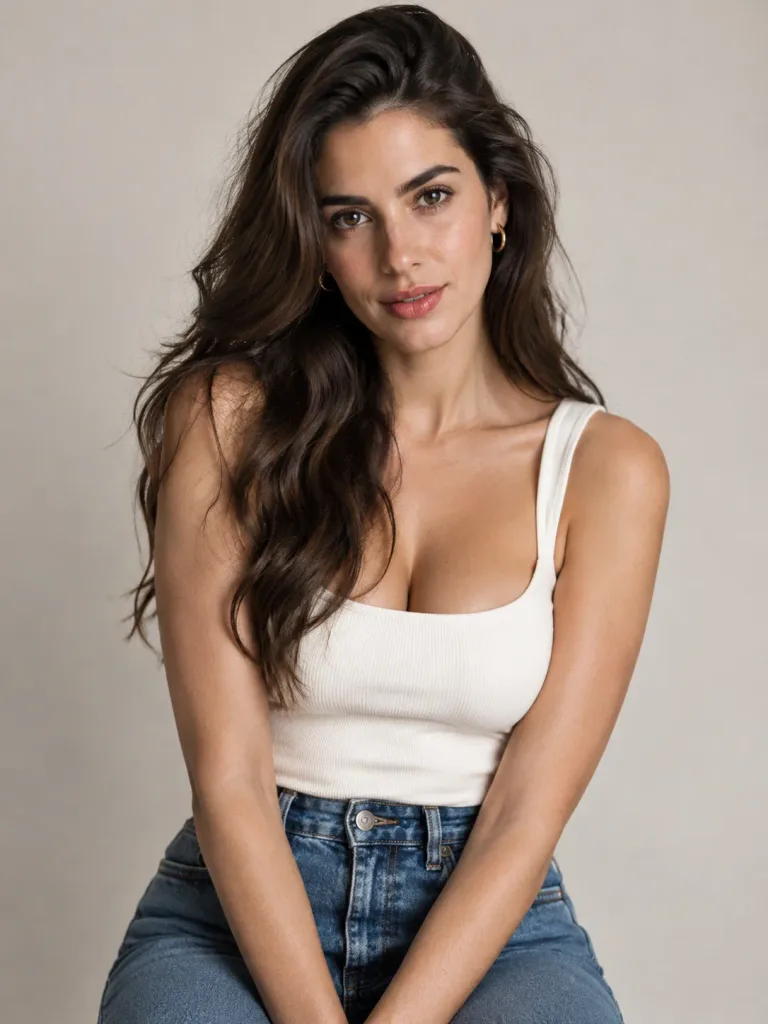 Editorial Minimalist Studio Fashion Portrait