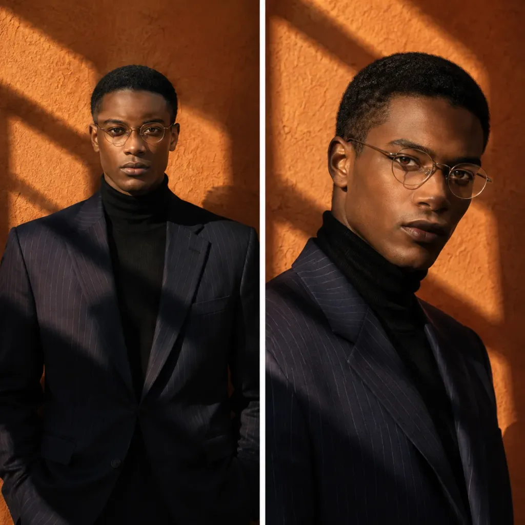 Editorial Portrait Diptych in Golden Hour