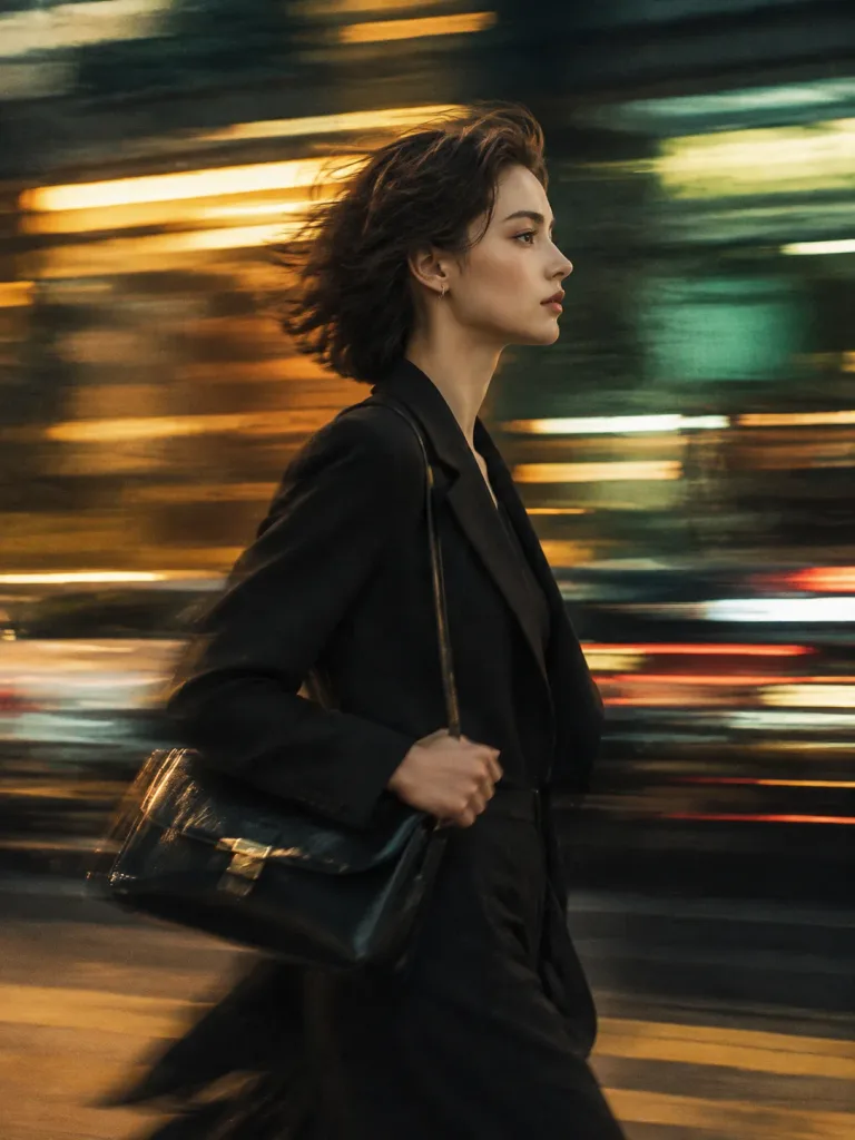 Profil de mode urbain avec flou de mouvement