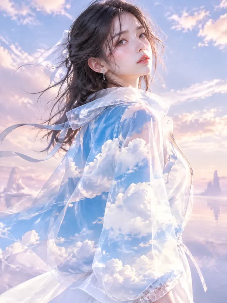 Surreal Transparent Sky Jacket Fashion