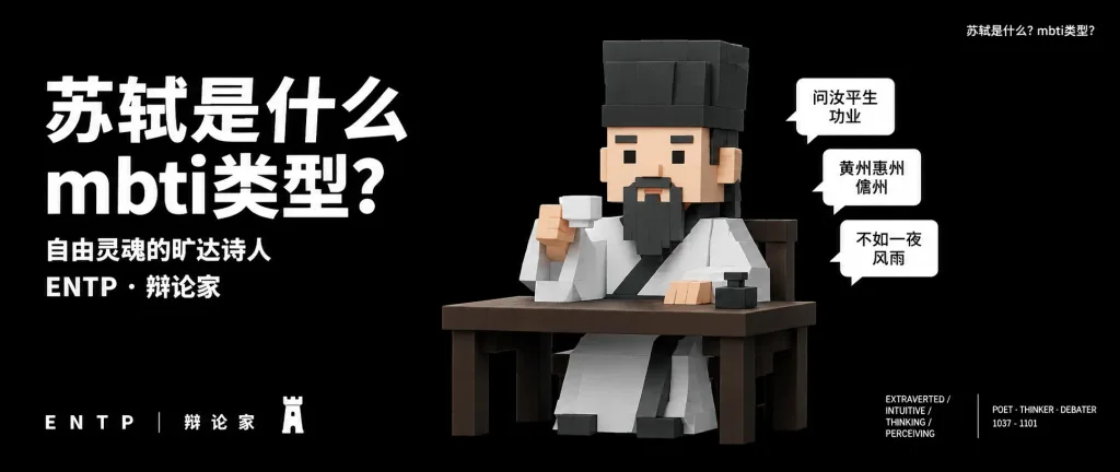Minimalist Voxel Scholar MBTI Banner