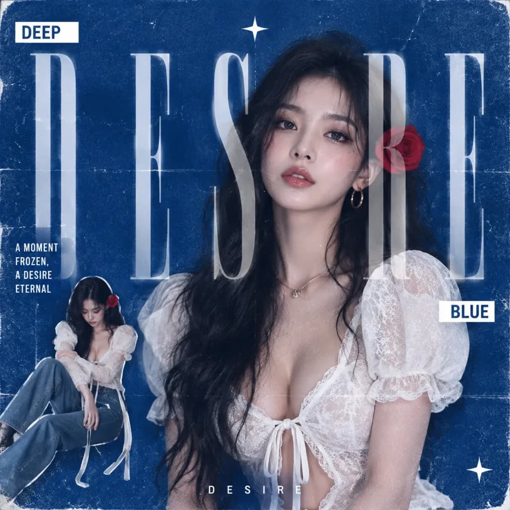 Cobalt Blue Editorial Fashion Poster