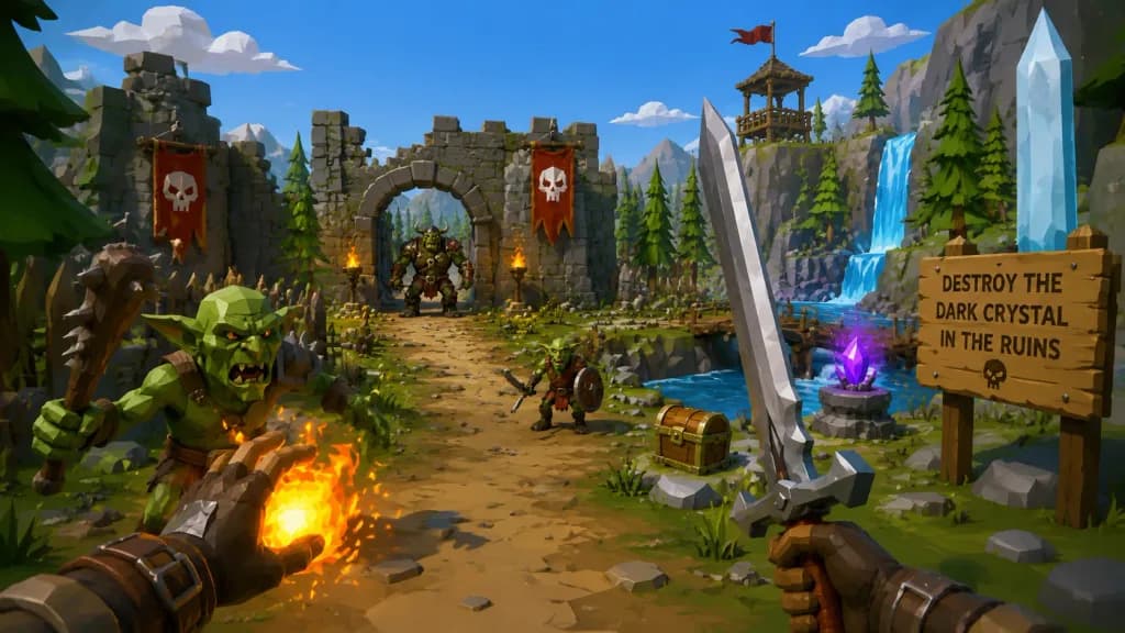 First-Person Low-Poly Fantasy RPG Screenshot