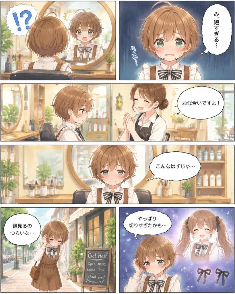 Haircut Regret Manga Page