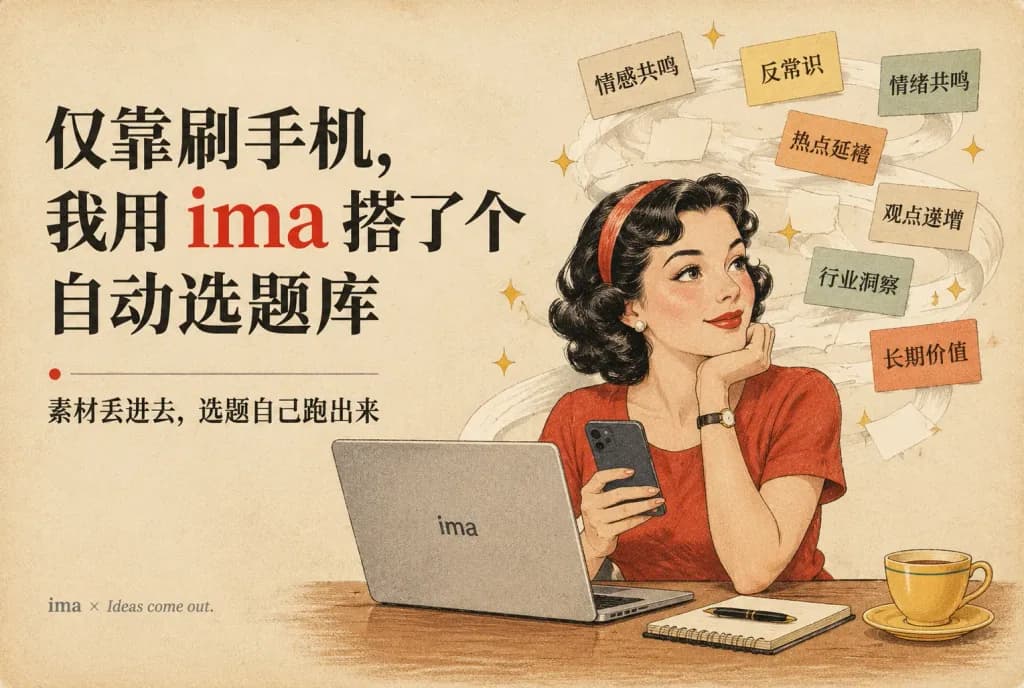 復古中世紀雜誌生產力廣告海報