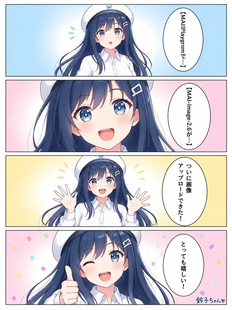 Four-Panel Anime Girl Manga Page