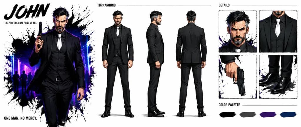 Action Thriller Assassin Character Sheet