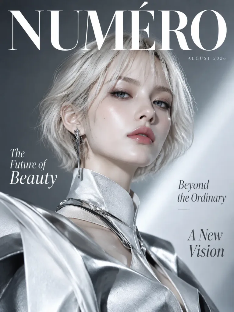Futuristic Platinum Editorial Magazine Cover