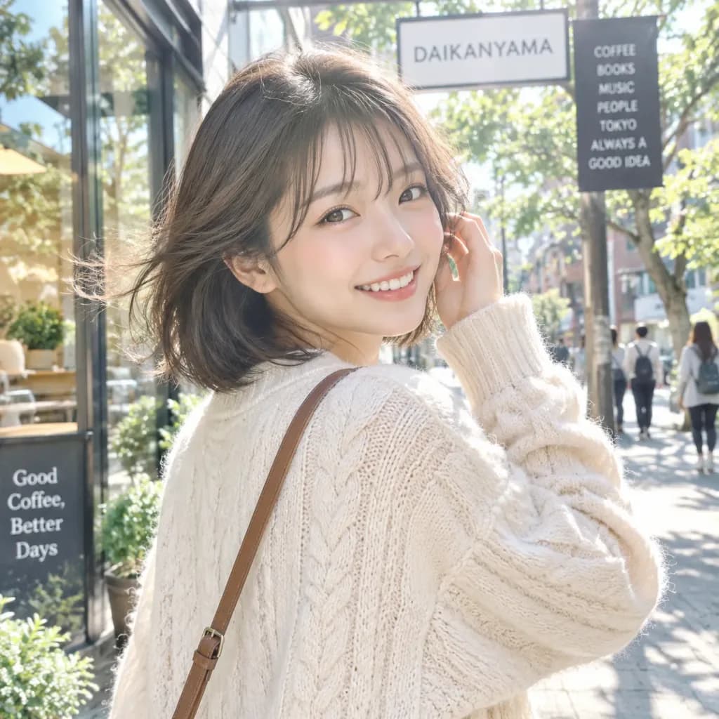 Sunlit Daikanyama Street Lifestyle Portrait