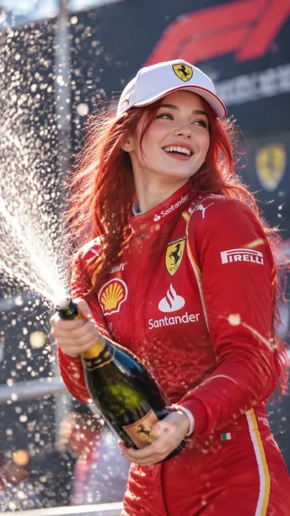 Formula 1 Podium Champagne Celebration