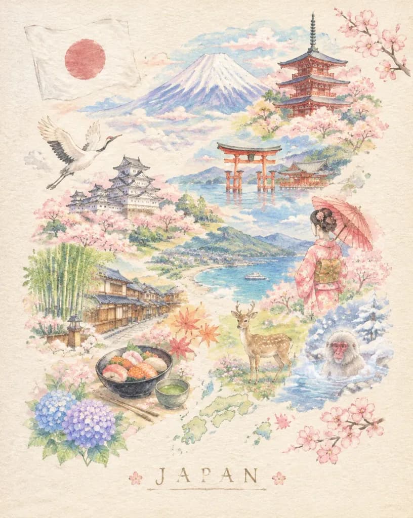 Pastel Miniature World Paper Painting