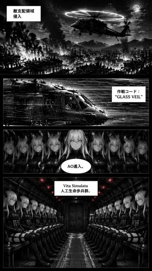 レトロSFマンガ ヘリ潜入作戦