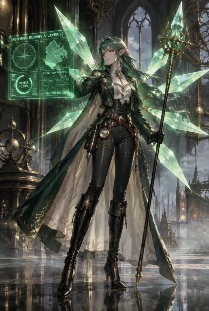 Gothic Steampunk Elven Aetheric Surveyor