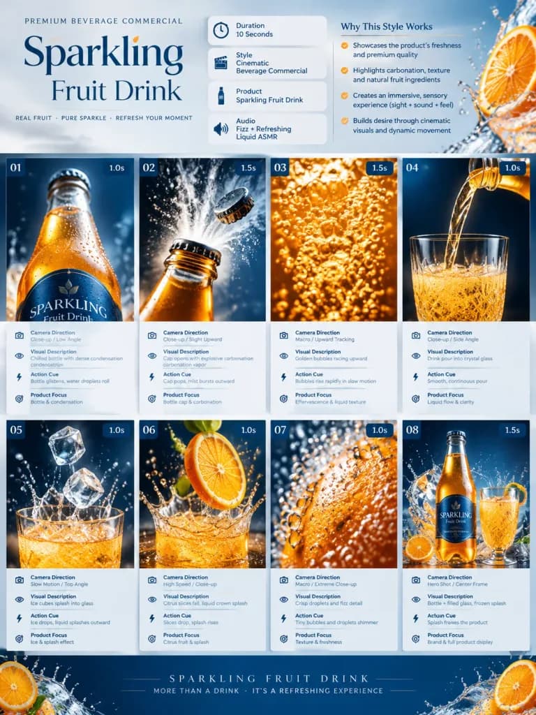Luxury Beverage Commercial Storyboard