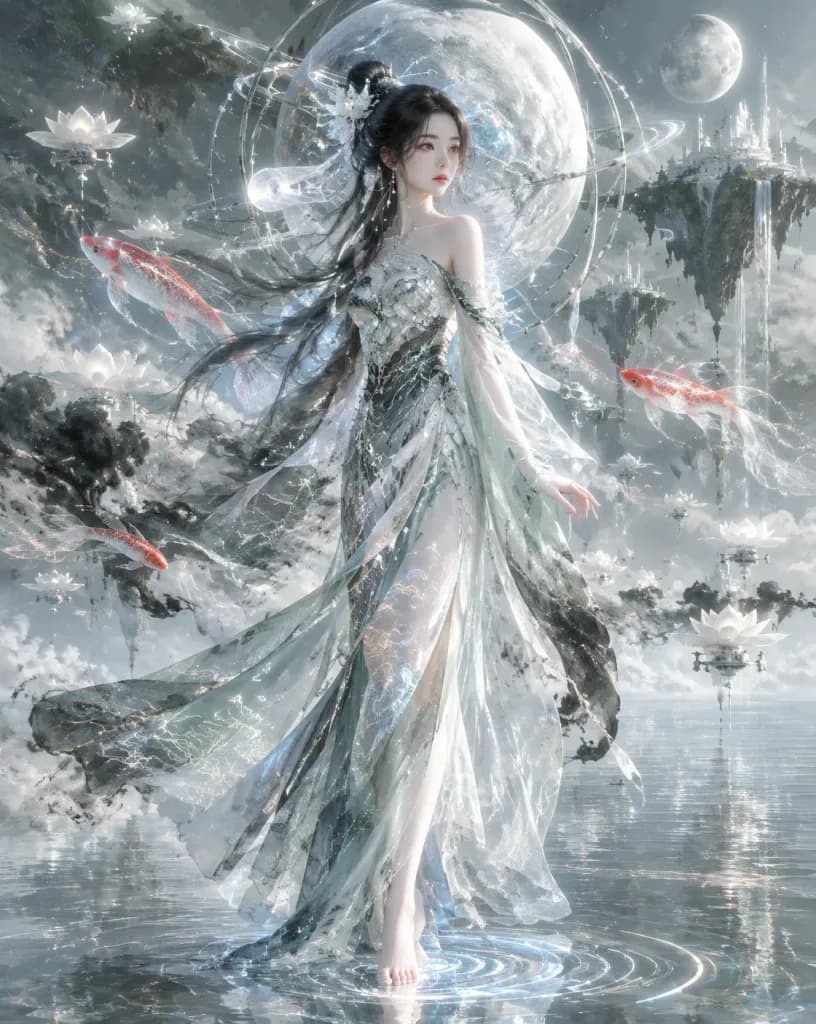 Oriental Futurism Hanfu Concept Art