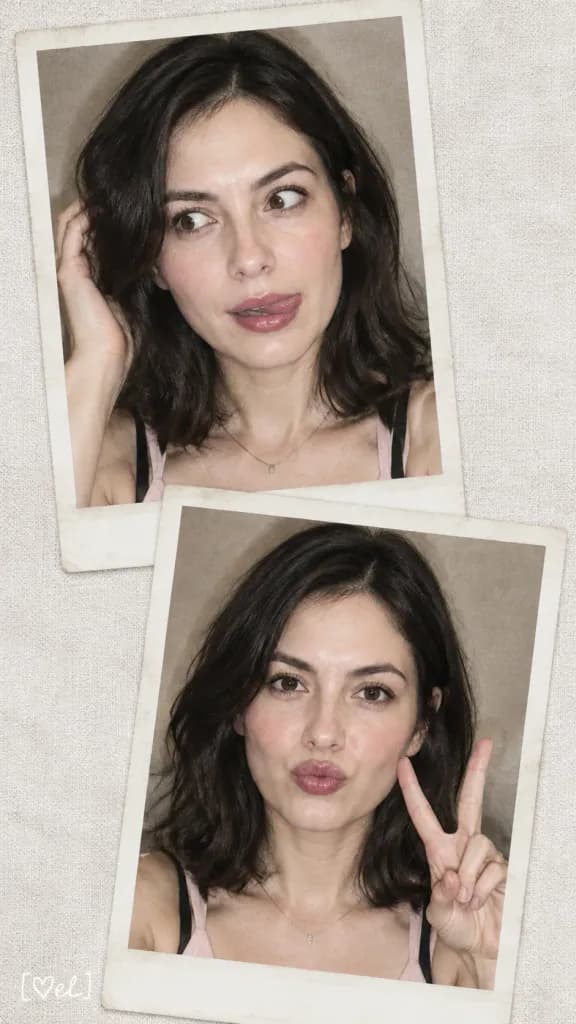 Vintage Polaroid Portrait Photo Collage