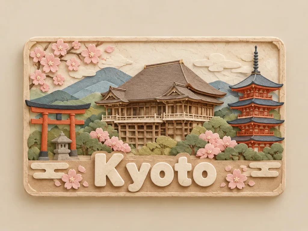 3D Paper and Clay Destination Plaque