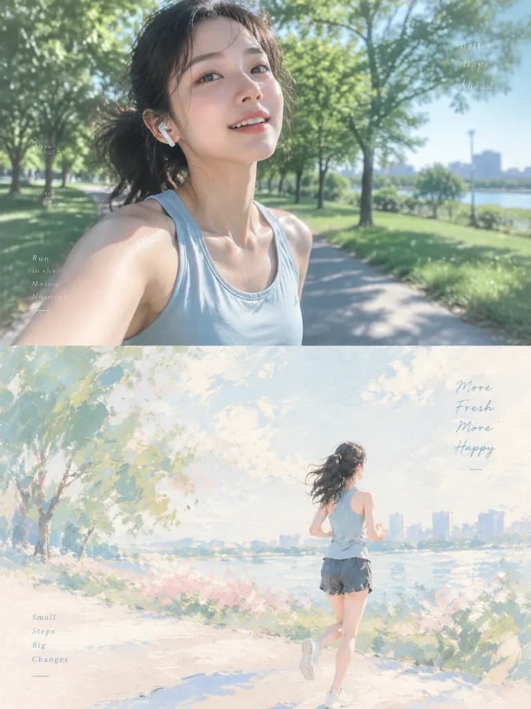 Healing Pastel Split Art Poster