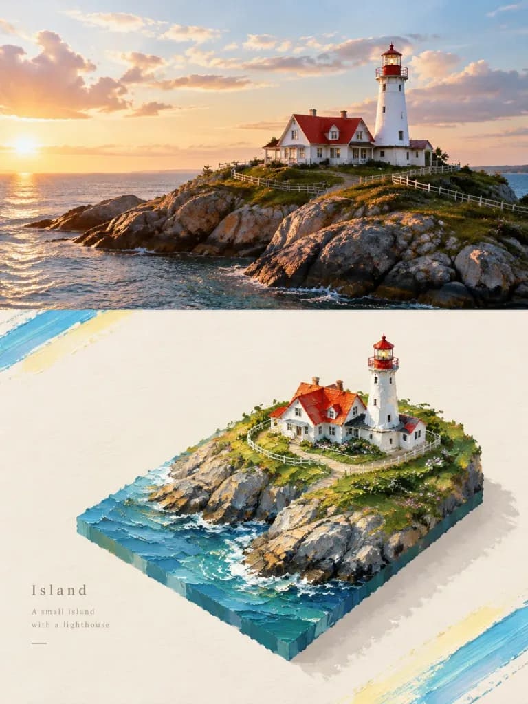 上下分栏等距厚涂油画海报