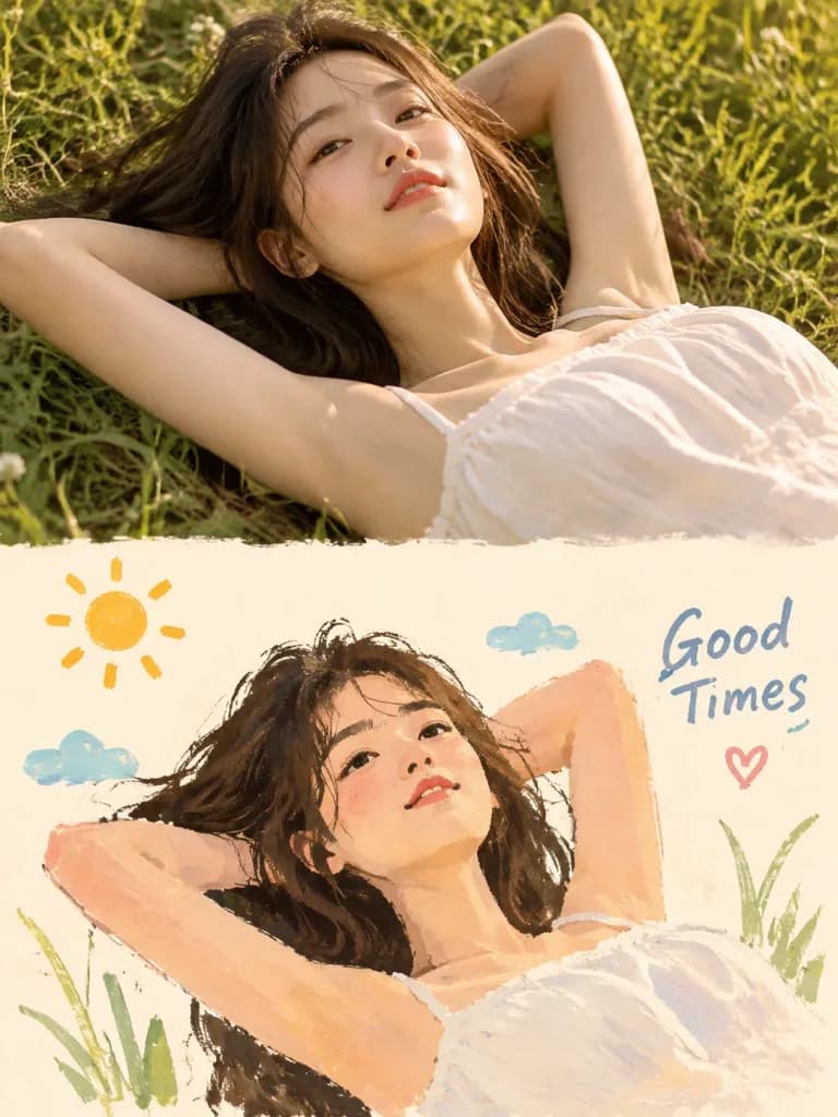 Dual-Layer Photo and Illustration Poster