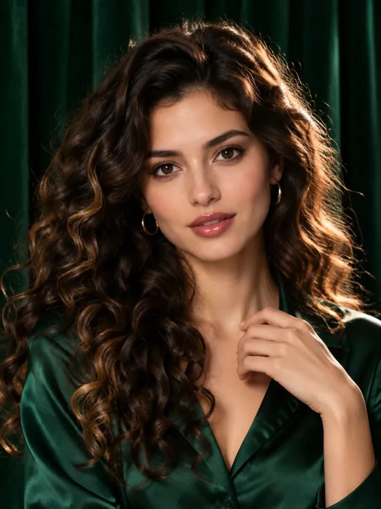 Studio Portrait with Velvet Backdrop