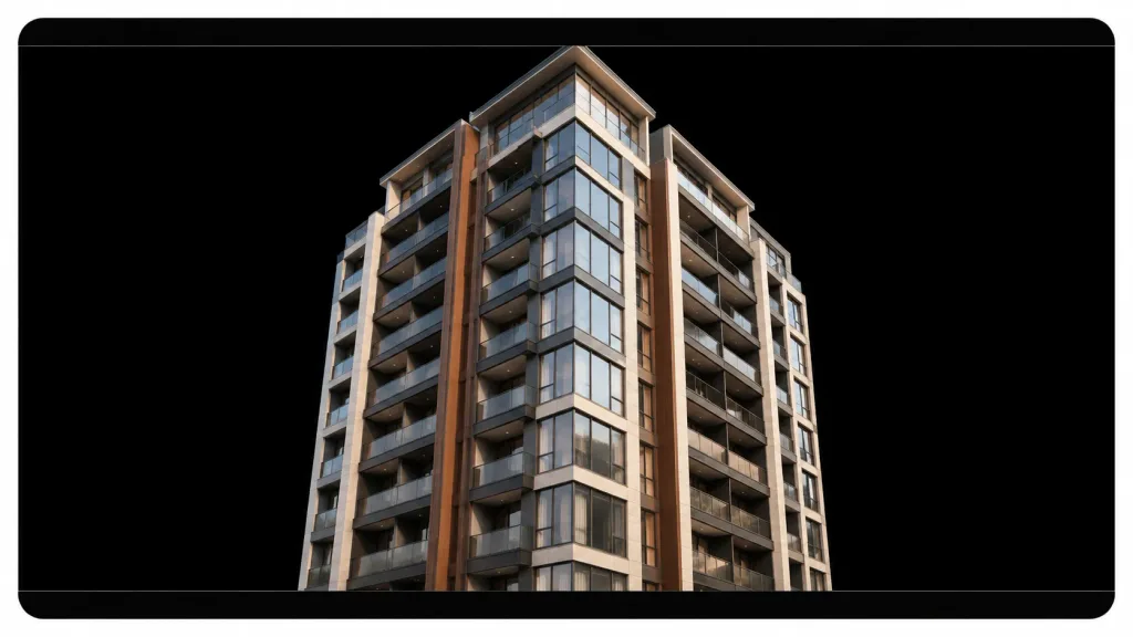 Architectural Tower in Video Frame