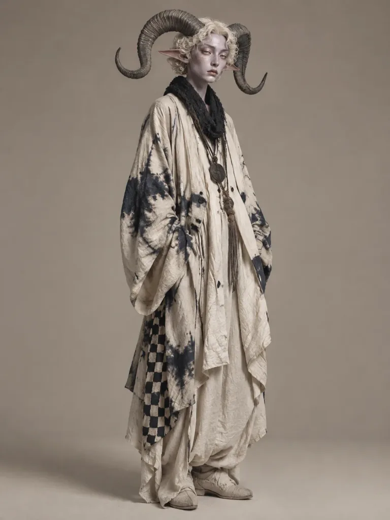 Avant-Garde Faun Editorial Fashion Portrait