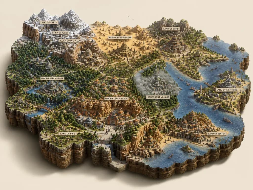 Anime World Isometric Miniature Diorama