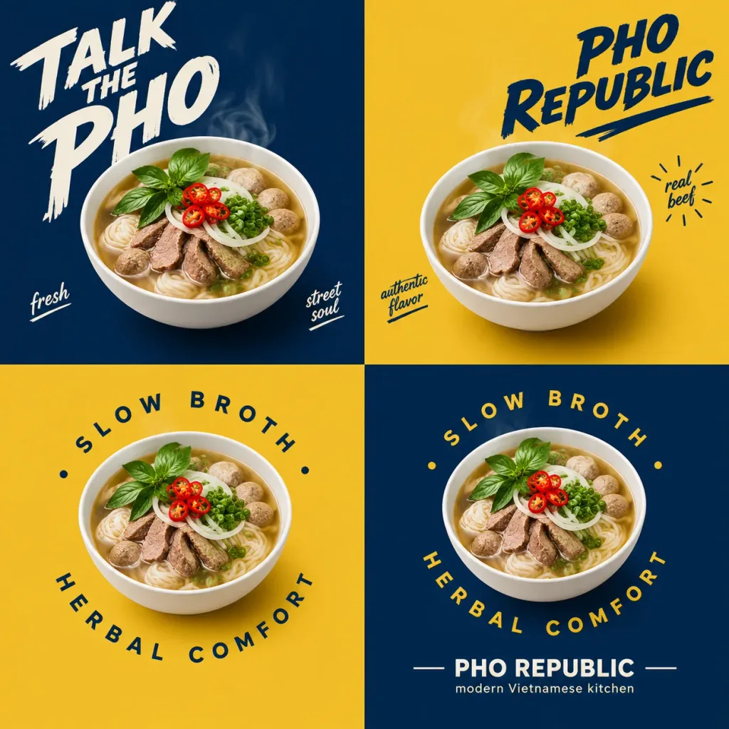Pho Republic 2x2 広告キャンペーンポスターグリッド