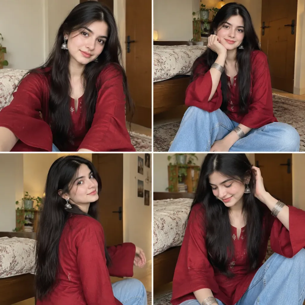 Casual Ethnic Kurti Collage Portrait