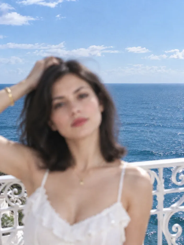 Blurred Silhouette Balcony Portrait