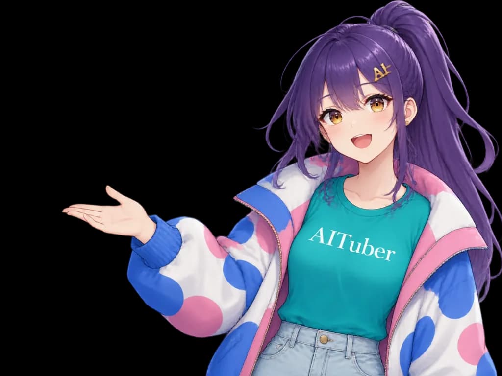 透過背景のAI VTuberマスコットイラスト
