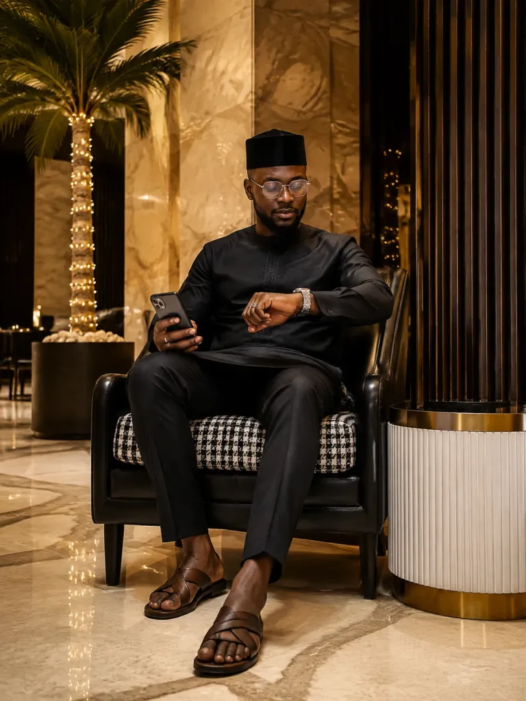 Editorial Seated Portrait in Luxury Lounge