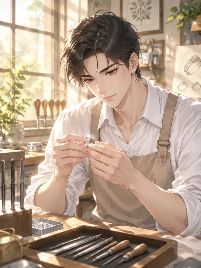 Anime Jewelry Craftsman at Work
