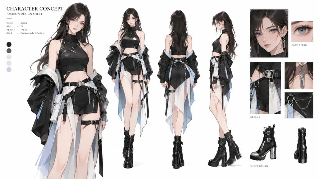 現代ファッションキャラクター設定資料