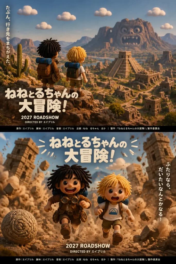Two Claymation Adventure Movie Posters