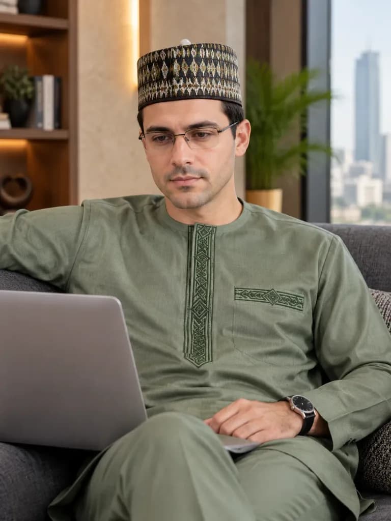 Luxury African Lifestyle Lounge Portrait