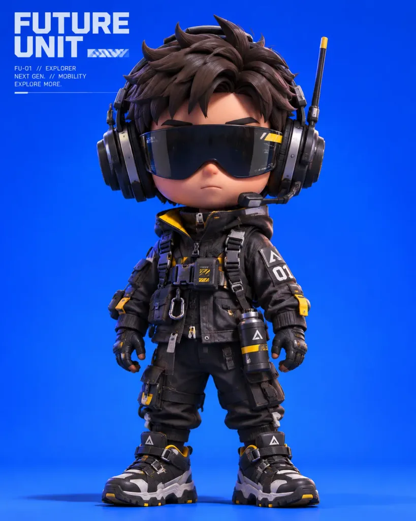 デフォルメ3Dトイキャラクターポスター