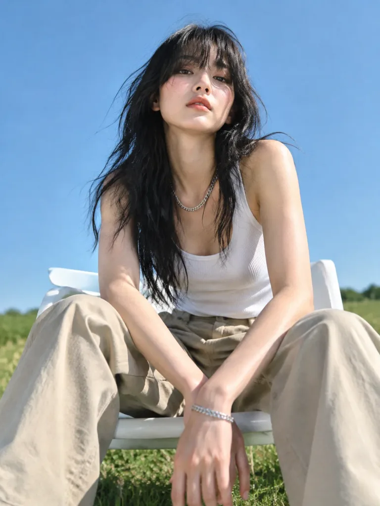 미니멀 야외 패션 포트레이트