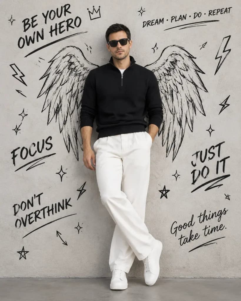 Urban Angel Street Art Editorial Portrait