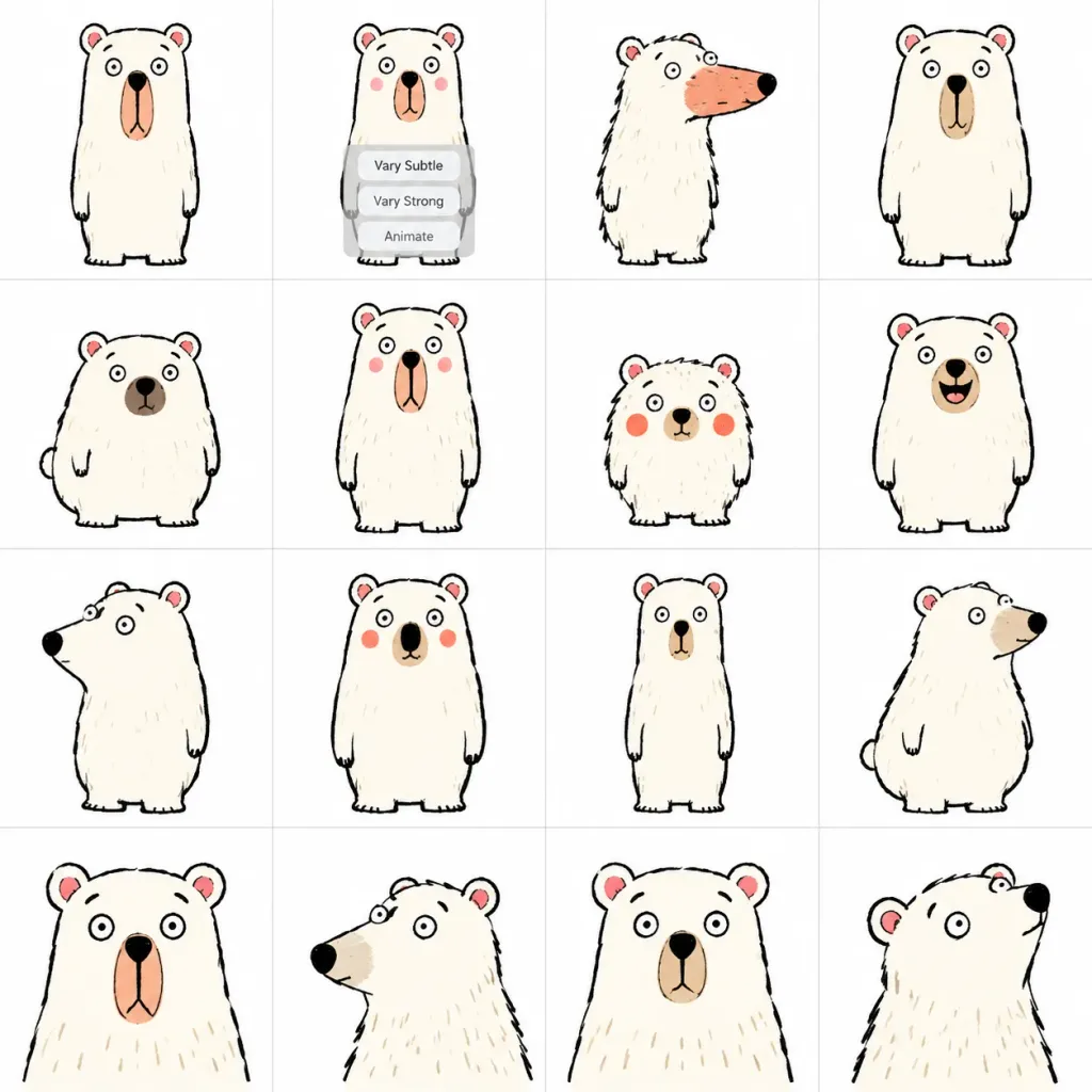 Polar Bear Mascot Design Sheet