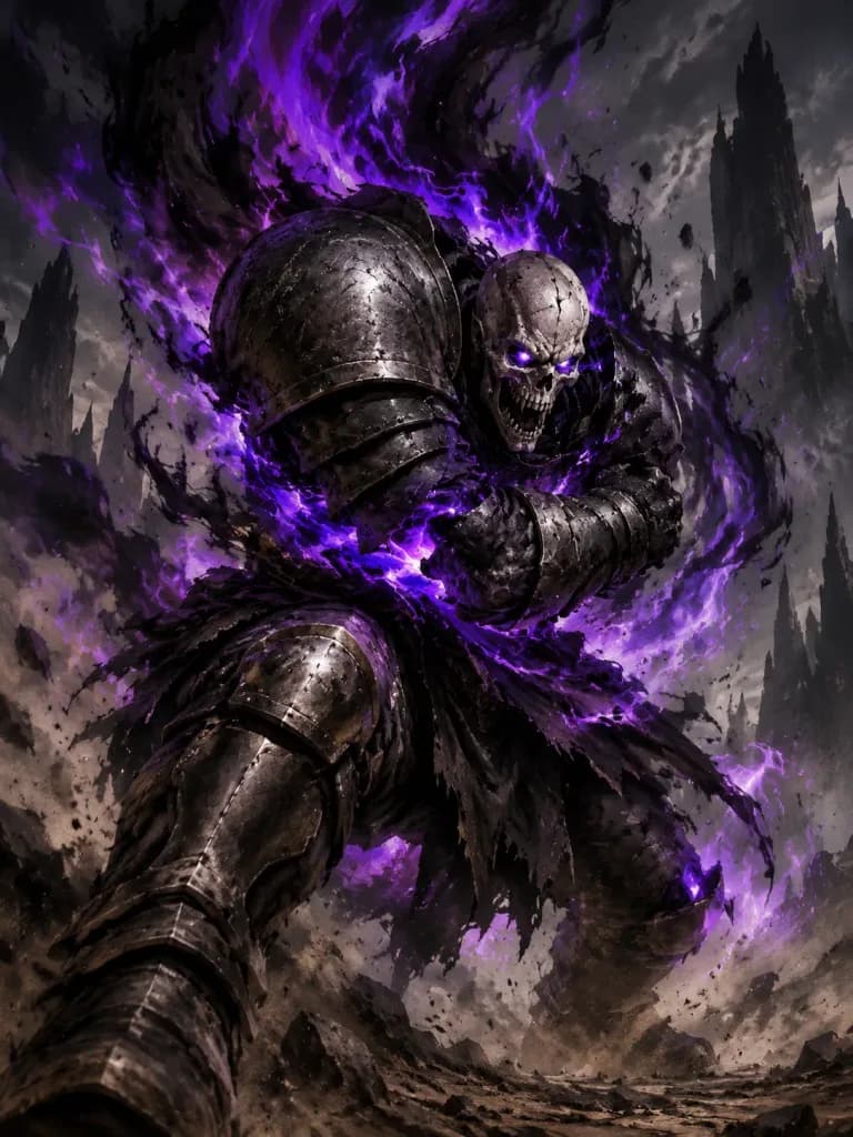 ダークファンタジー騎士スケッチの清書