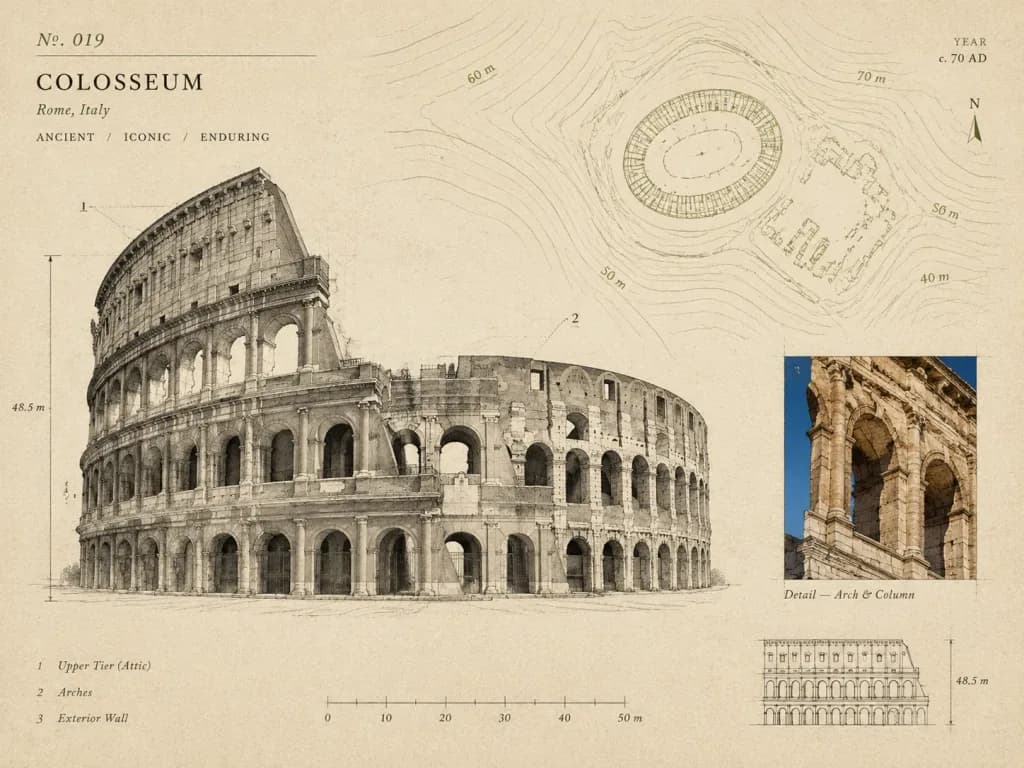 Vintage Museum Specimen Architectural Card