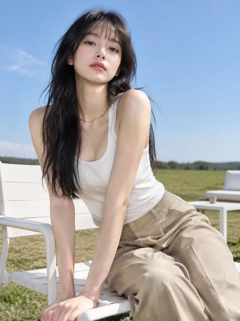 Editorial Fashion Portrait in Open Field