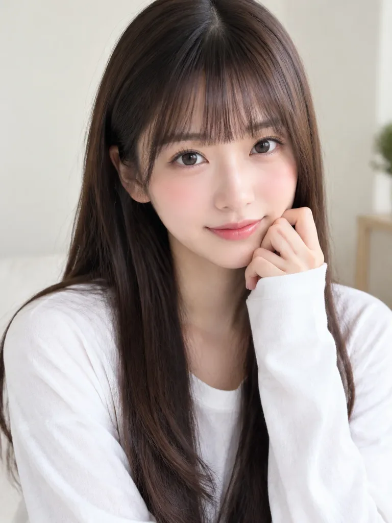 若い女性のナチュラルビューティーポートレート