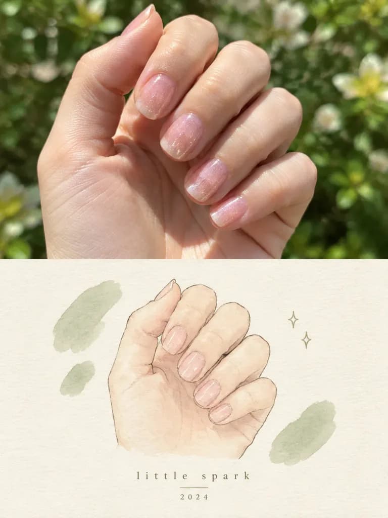 Manicure Photo and Watercolor Split Poster