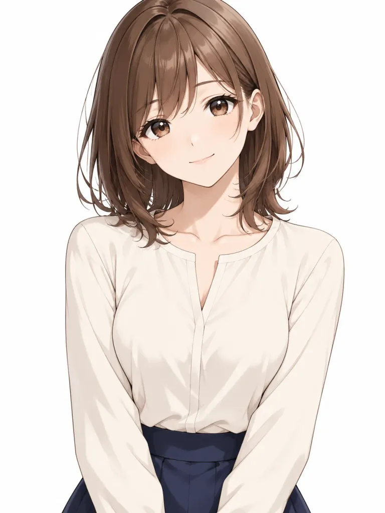 純淨日系動漫少女半身肖像