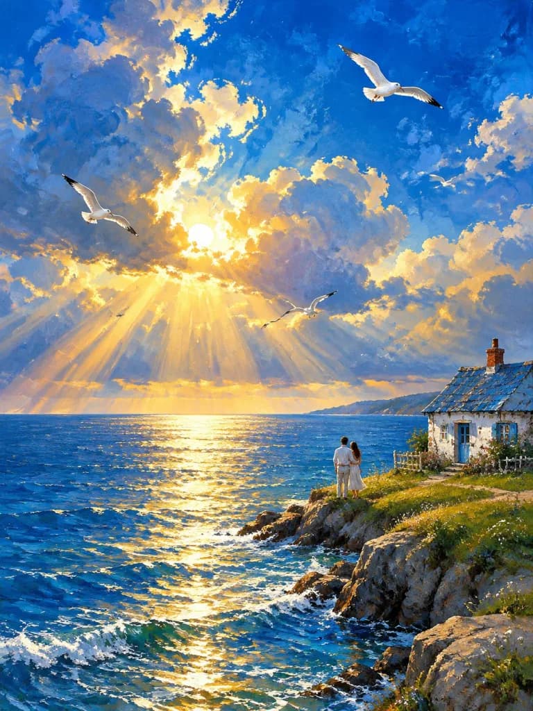 Coastal Sunbeams and Seaside Cottage