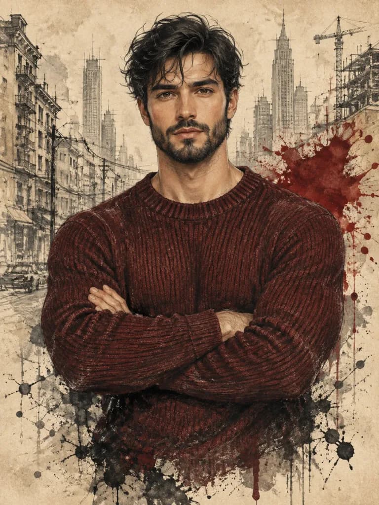 Mixed-Media Urban Male Portrait